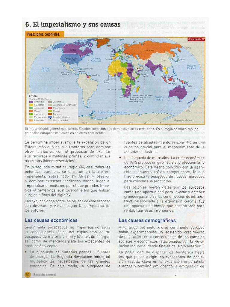 Imperialismo Colonial Europeo en el Siglo XIX | PDF | Colonialismo ...