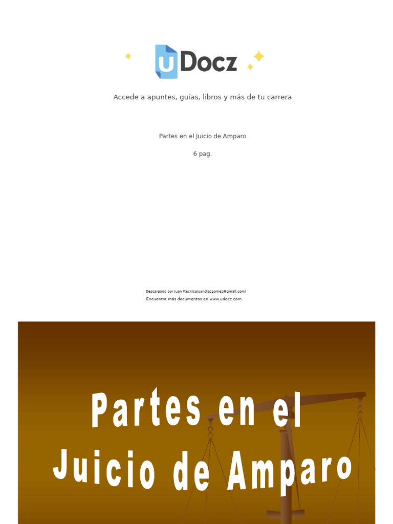 Partes y Novedades del Juicio de Amparo | PDF | Justicia | Crimen y ...