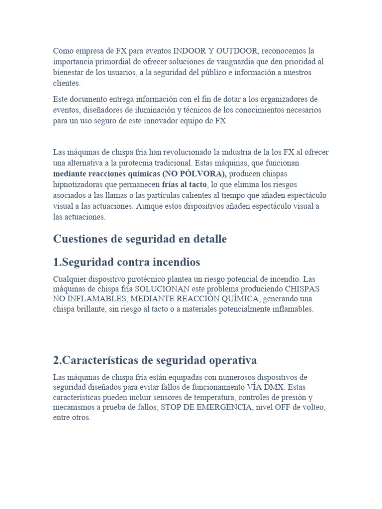 Descripcion Chispa Fria Pdf