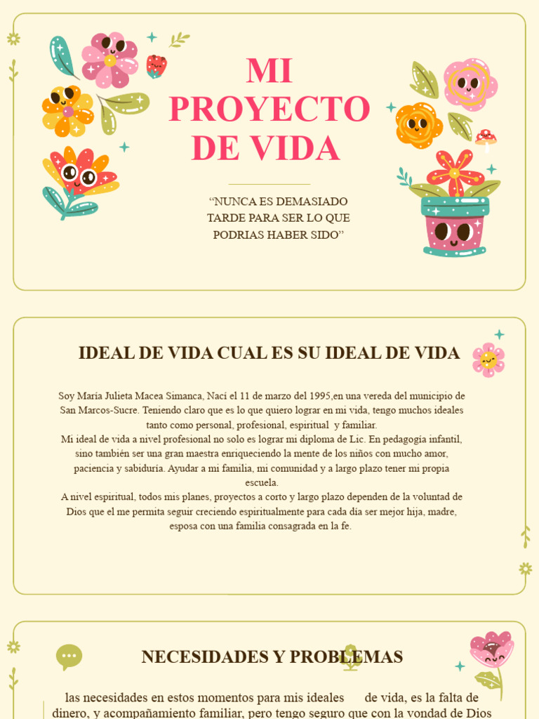 Mi Proyecto de Vida | PDF | Las emociones | Conceptos psicologicos