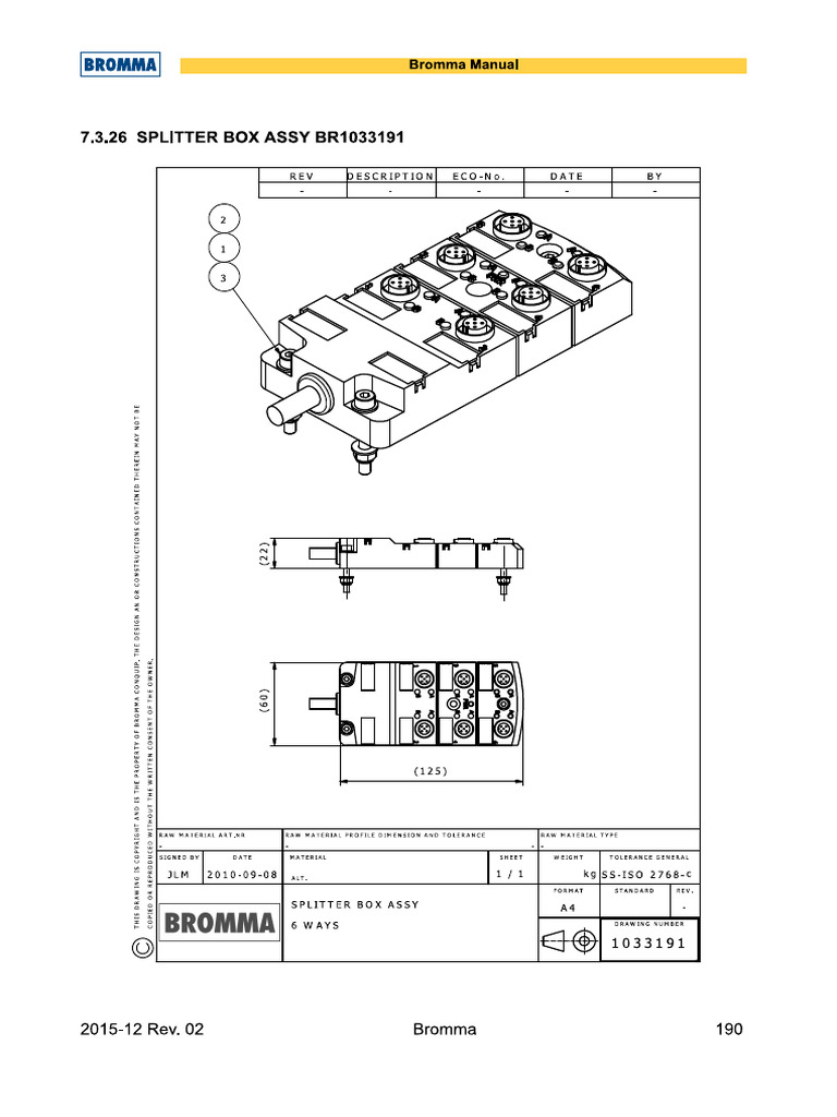 Splitter Box Assy BR1033191 | PDF
