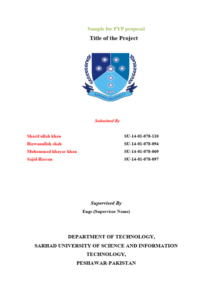 Final year project proposal format suit pdf concrete cement