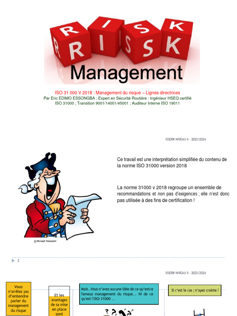 ISO 31000: Guide du management des risques | PDF | Risque | Gestion des ...
