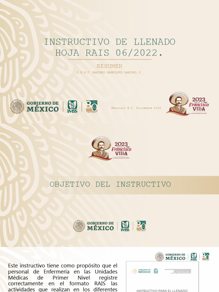 Instructivo Llenado Hoja RAIS IMSS 2023 | PDF | El embarazo | Hipertensión