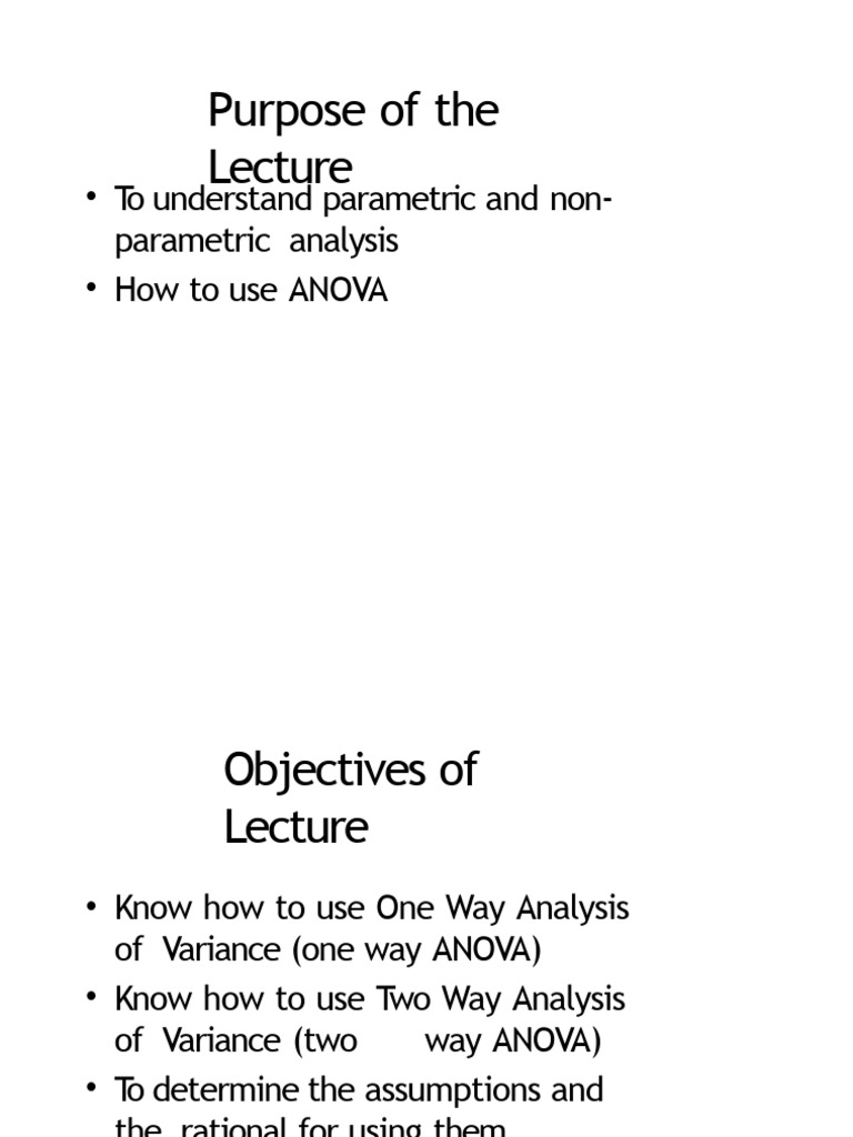 Understanding One-Way and Two-Way ANOVA | PDF | Analysis Of Variance ...