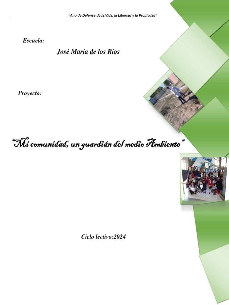 Proyecto Medio Ambiente 2024 | PDF | Entorno natural | Residuos