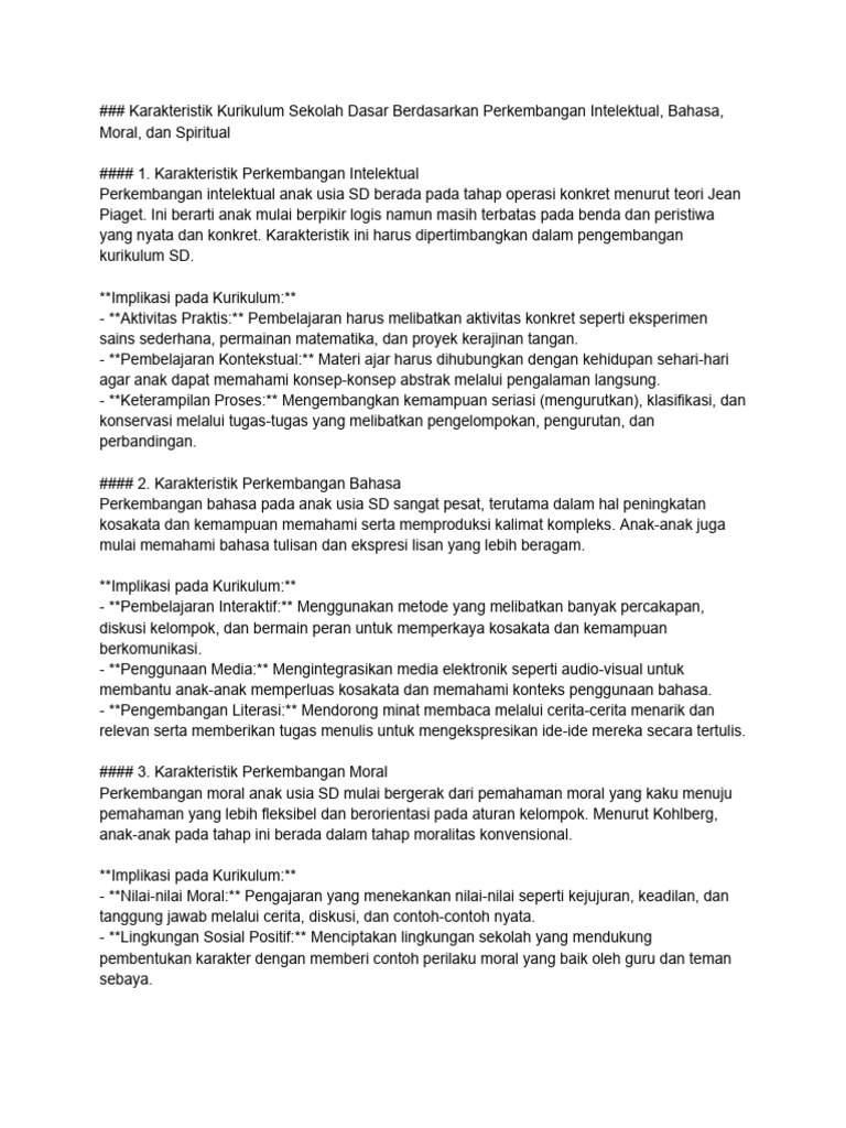 Pendidikan Spiritual dalam Kurikulum Sekolah