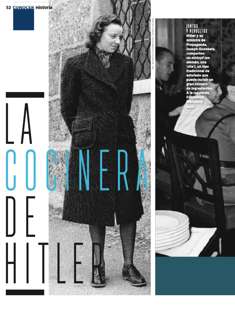 La Cocinera de Hitler: Constanze Manziarly | PDF | Adolf Hitler ...