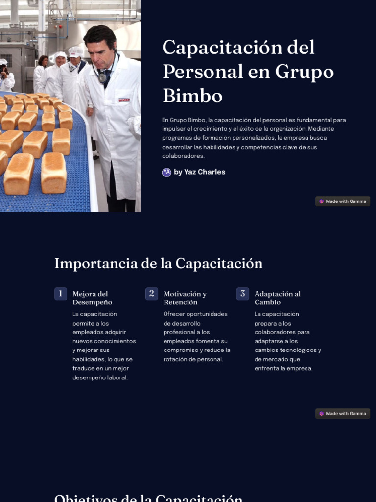 Capacitacion-del-Personal-en-Grupo-Bimbo | PDF | Economias | Business