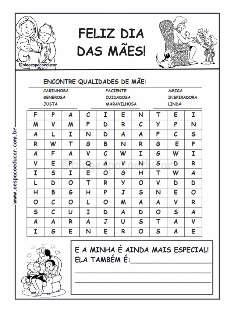 CAÇA-PALAVRAS-DIA-DAS-MÃES-EM-PDF-WWW.OESPACOEDUCAR.COM_.BR_ | PDF