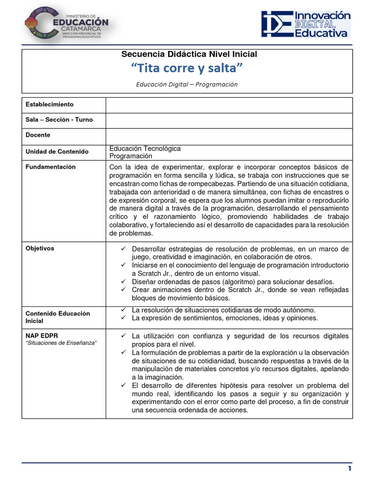 SCRATCH JR. Baila y Corre Descargar gratis PDF Scratch (lenguaje de