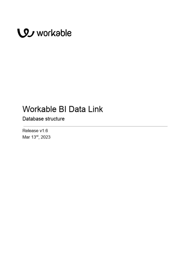 Workable BI Data Link - Database Structure v1.6 | PDF | Databases ...