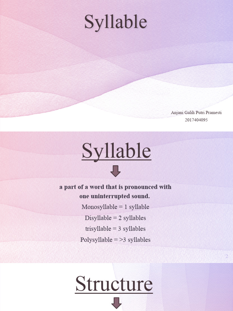 Understanding Syllable Structure | PDF | Language Arts & Discipline