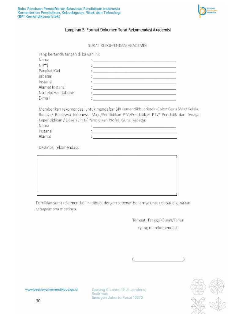 Surat Rekomendasi (1) | PDF