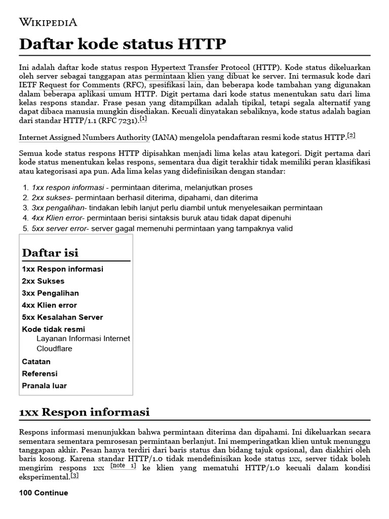 Kode Status HTTP: Panduan Lengkap | PDF | Bisnis