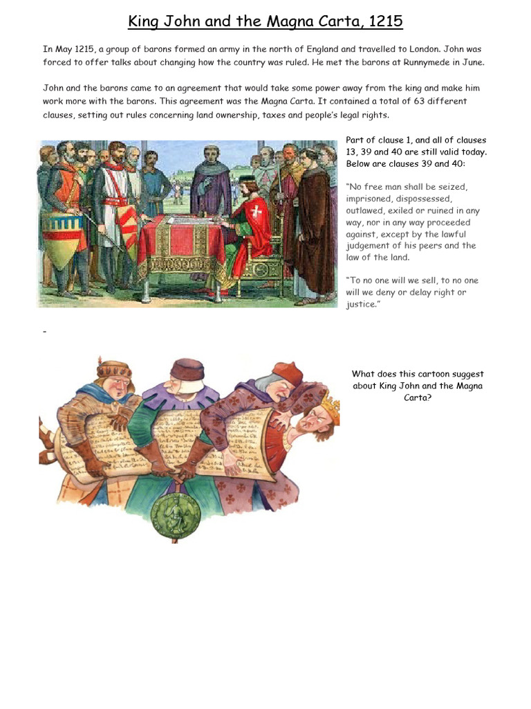 King John and the Magna Carta Explained | PDF | Magna Carta | Government