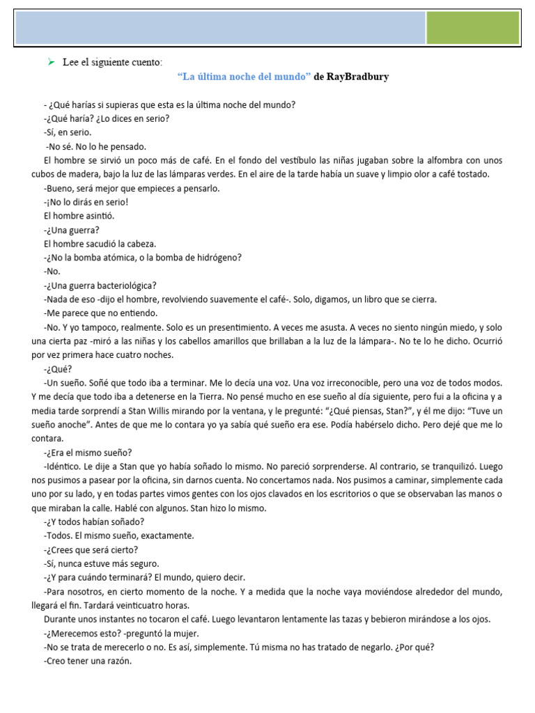 La última noche del mundo | PDF | Novela negra, policíaca y suspenso ...
