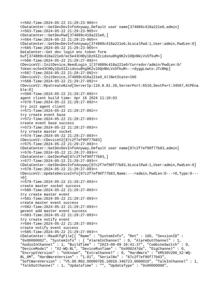 Device Initialization Log for JFTech | PDF