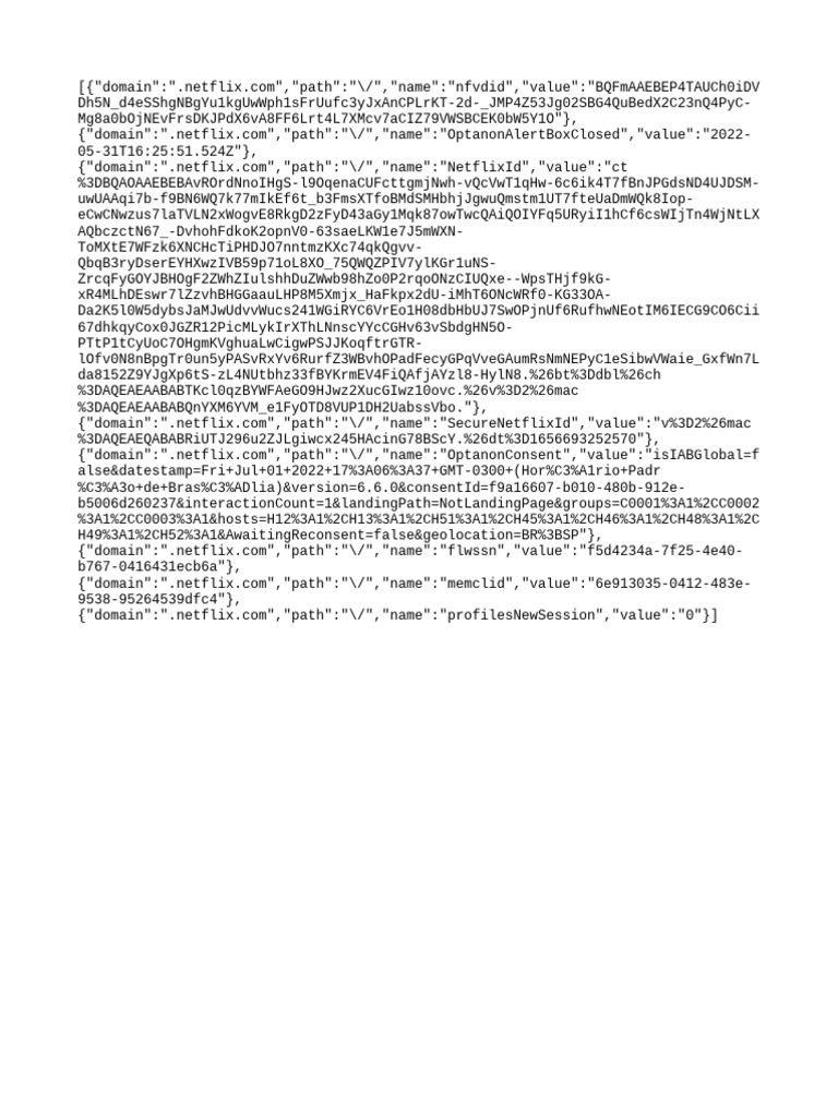Netflix Cookie Data Overview | PDF