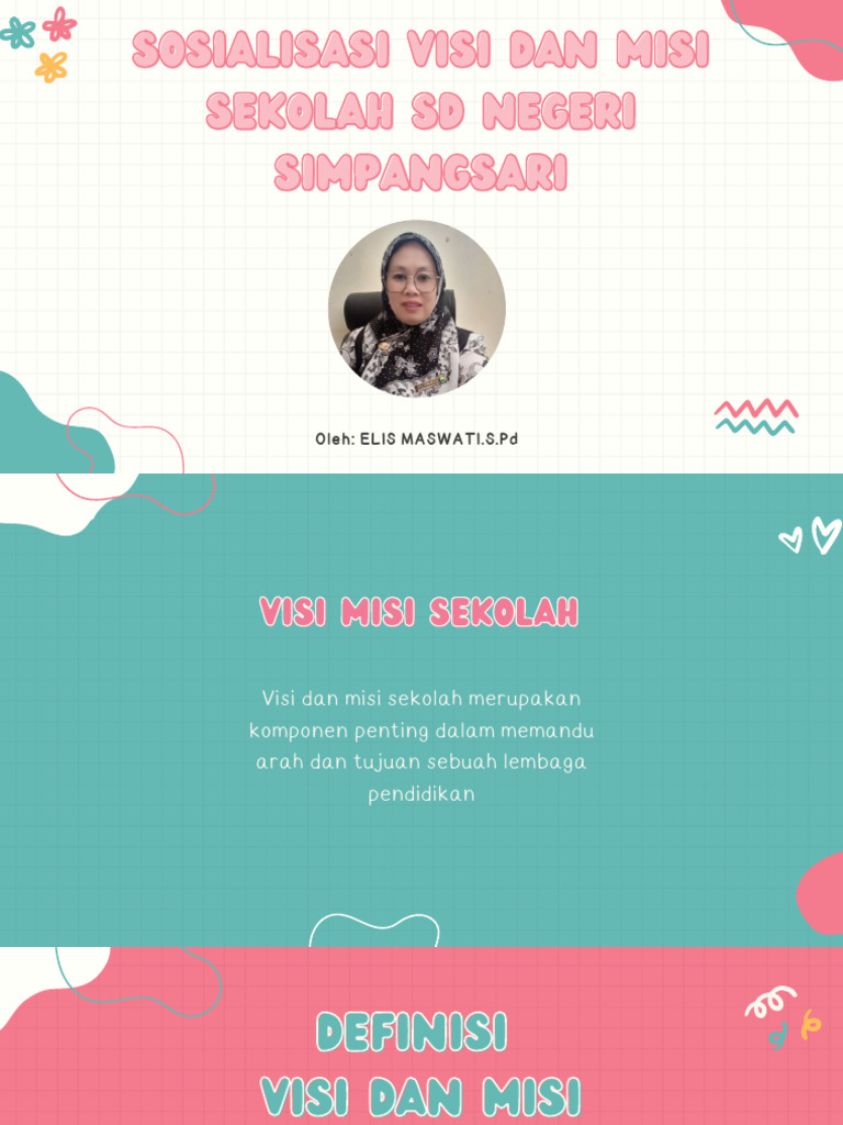 Sosialisasi Visi dan Misi Sekolah SD | PDF | Pengembangan Diri
