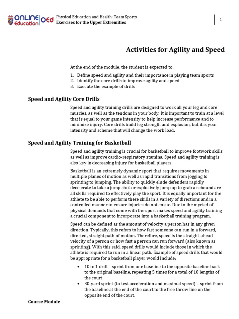 Speed and Agility Training for Team Sports | PDF | Acceleration ...