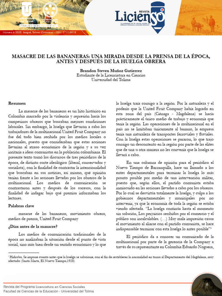 Masacre Bananeras | PDF