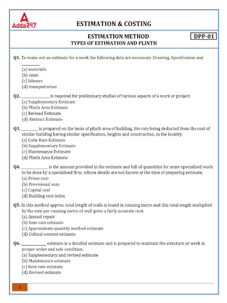 ESTIMATION | PDF