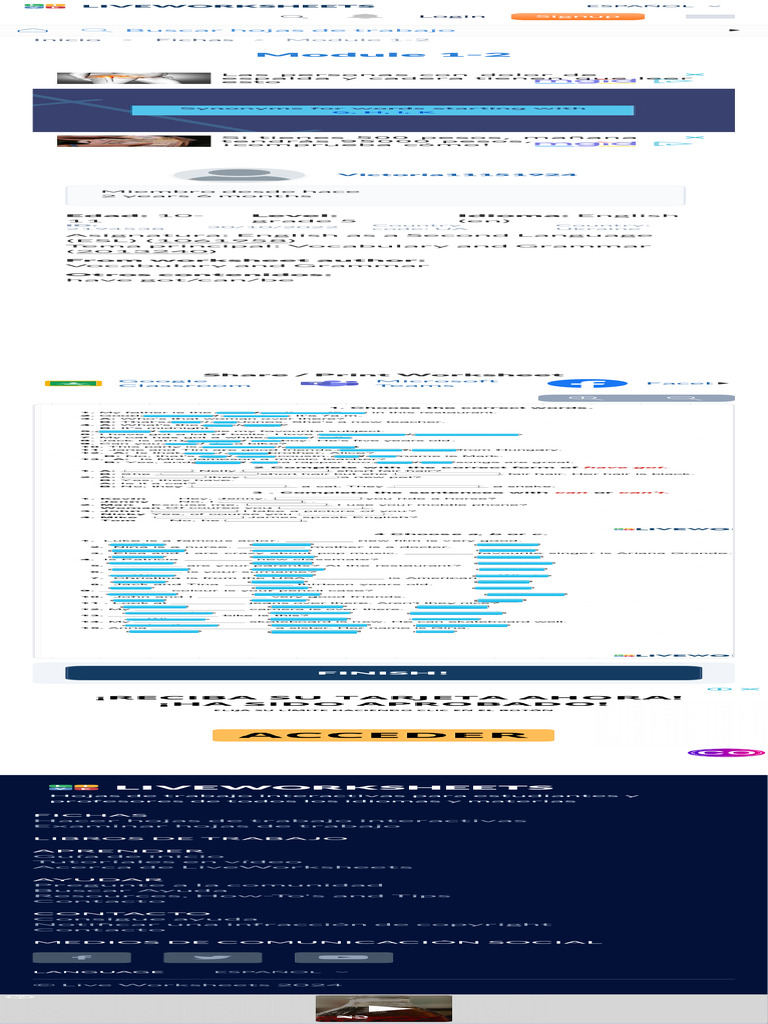 Module 1-2 Worksheet Live Worksheets | PDF