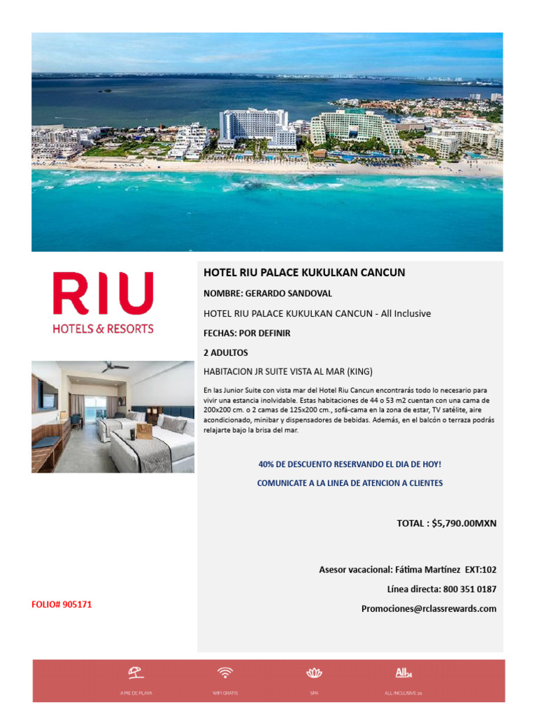Promociones Riu Hotels&resorts | PDF | Moneda | Hotel