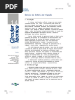 IRRIGACAO - seleção do sistema
