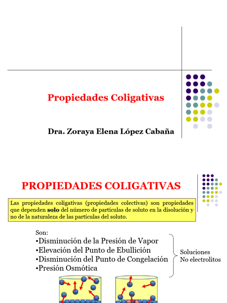 Propiedades Coligativas y Cálculos | PDF | Termodinámica | Ciencias fisicas
