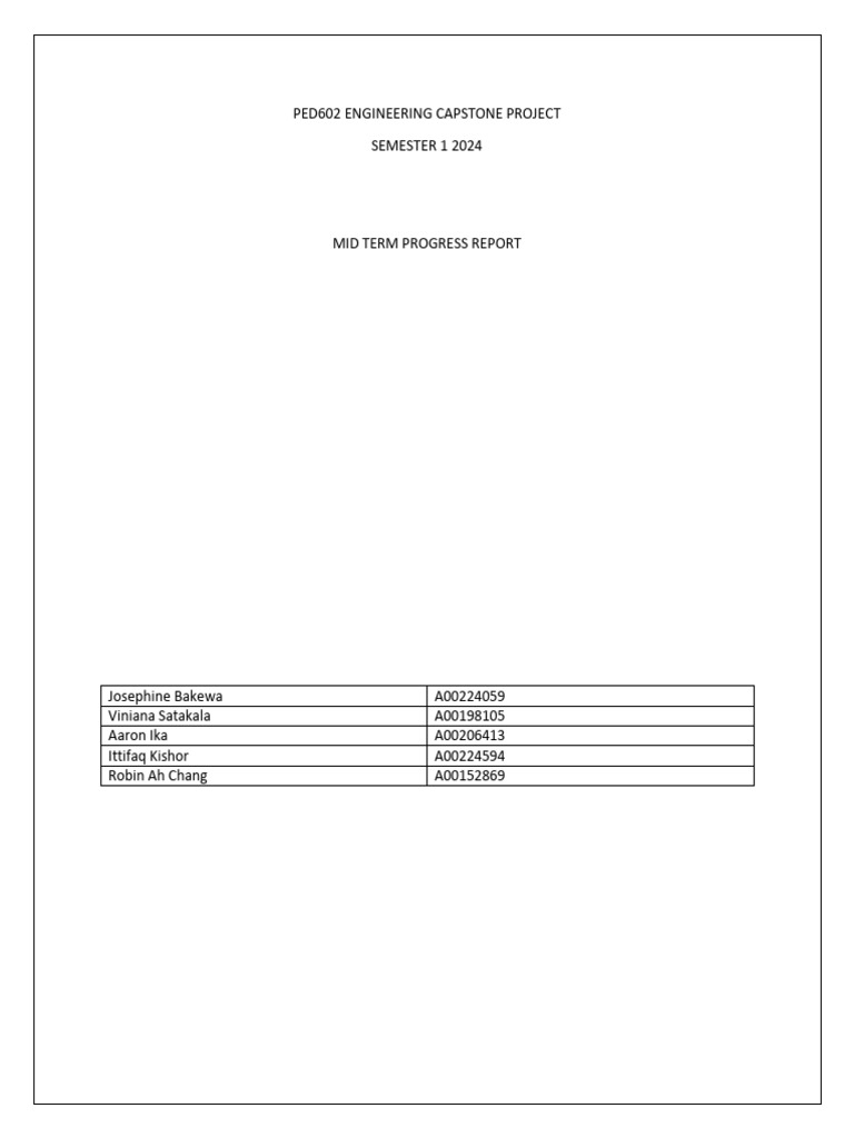 Mechanical Cassava Grater Progress Report | PDF | Specification ...