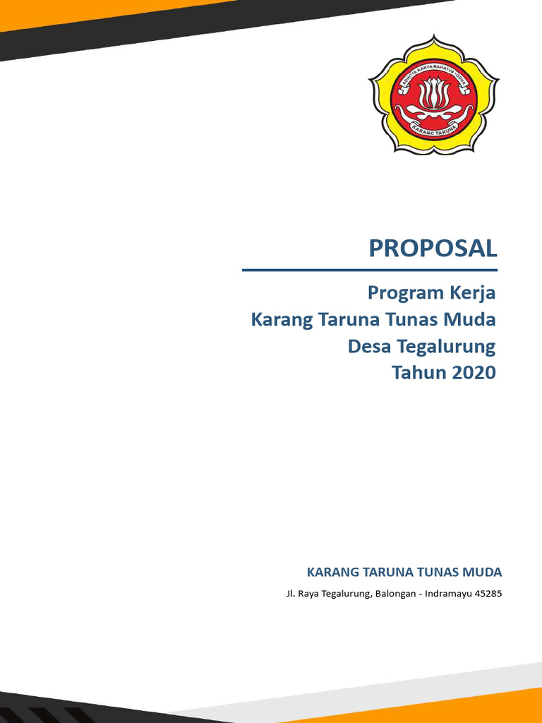 Proposal Program Kerja Karang Taruna 2020 | PDF