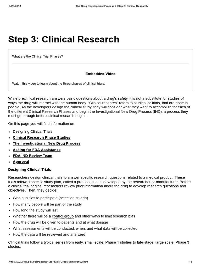 04 The Drug Development Process Step 3 Clinical Research