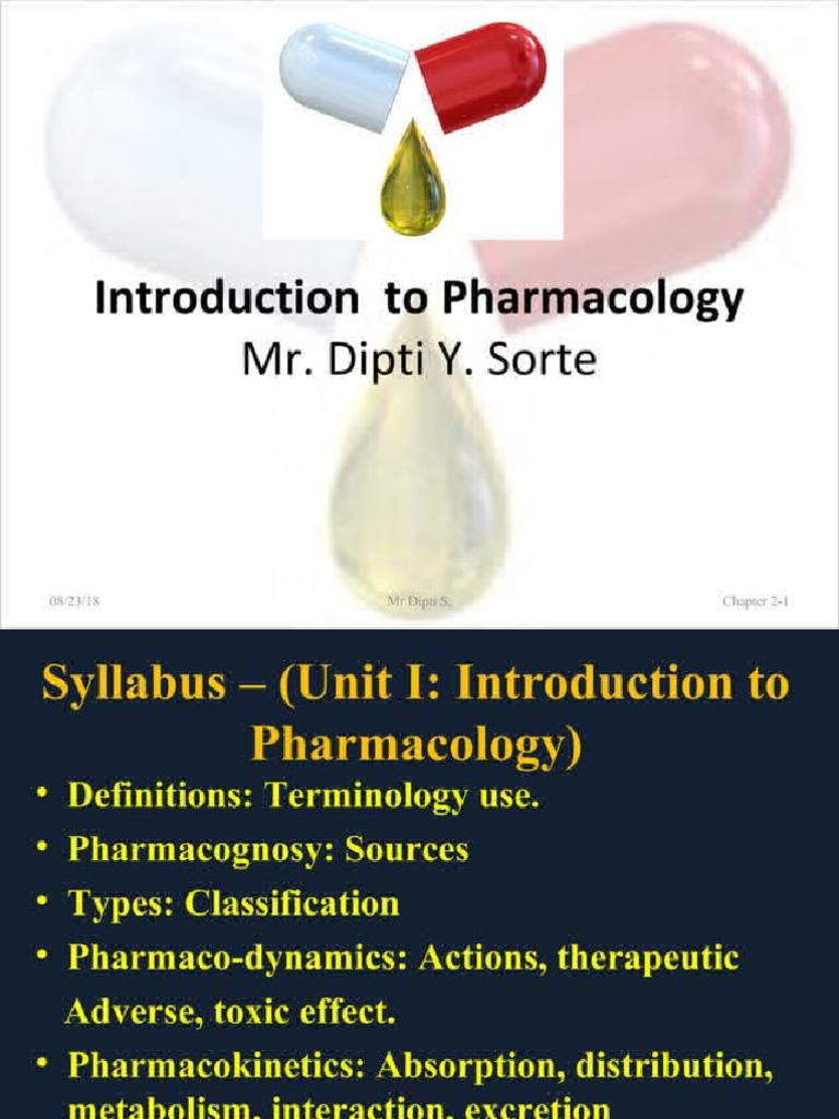 1 INTRODUCTION TO PHARMACOLOGY PRINCIPLES OF PHARMACOLOGY STUDY visual data 7