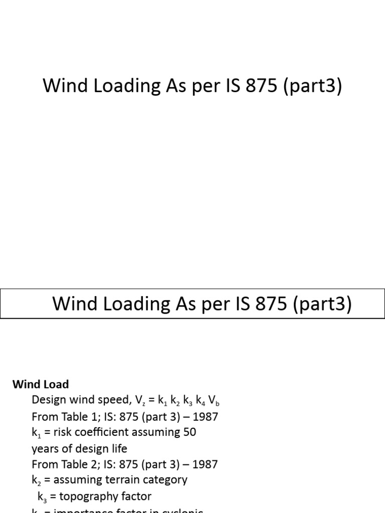 Wind Loading Is875 Part 3 | PDF | Wound | Tropical Meteorology