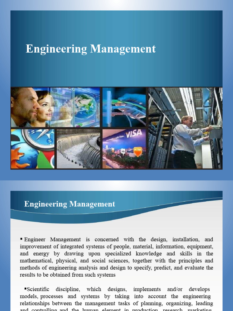 Engineering Management Overview and Practices | PDF | Strategic ...