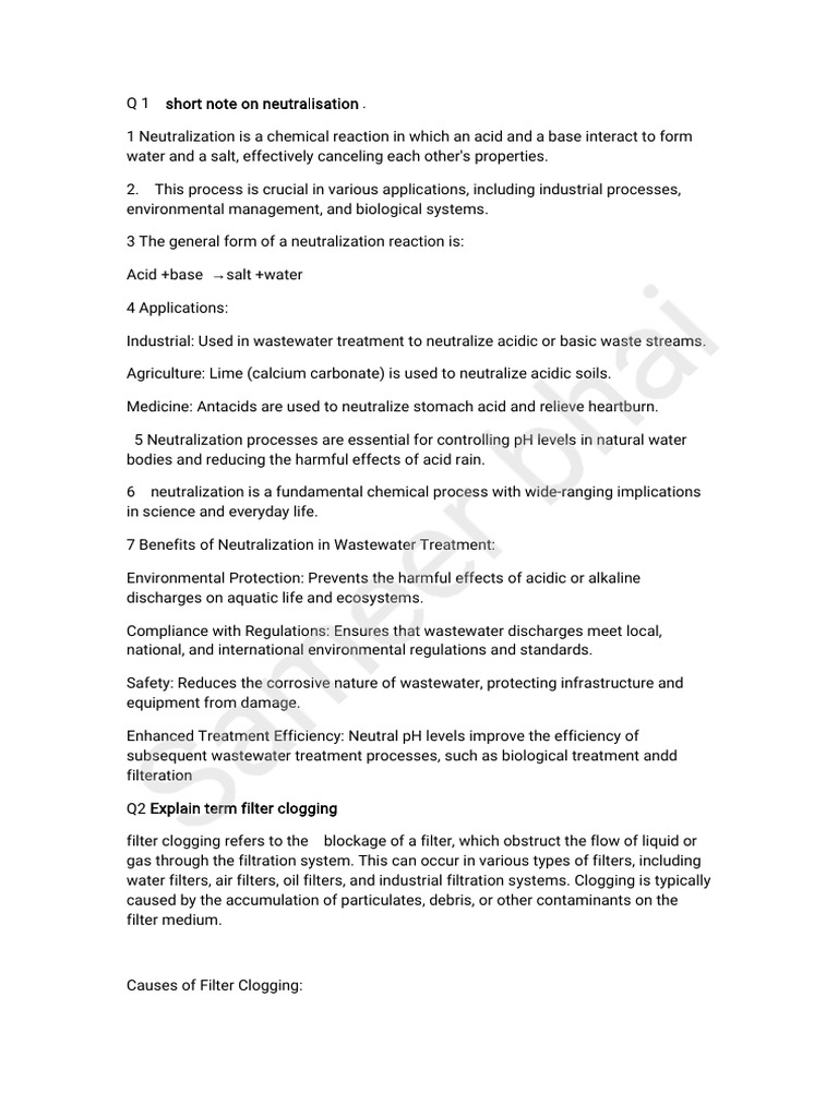 PCTWWW Notes | PDF | Sewage Treatment | Water Purification