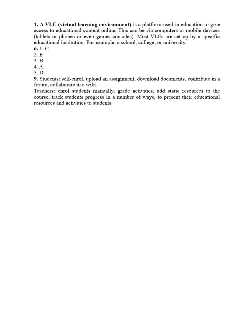 Understanding Virtual Learning Environments | PDF