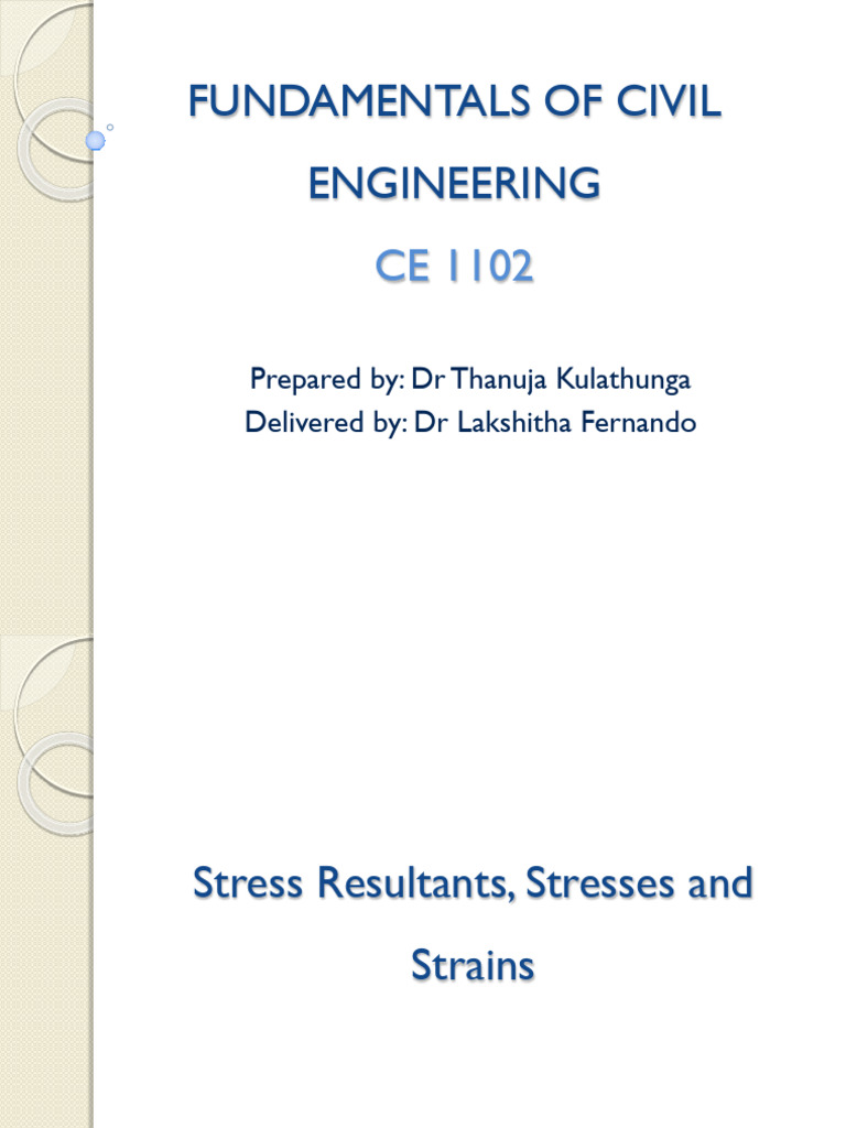 FCE - Structural Engineering - Lecture 2 | PDF | Stress (Mechanics ...