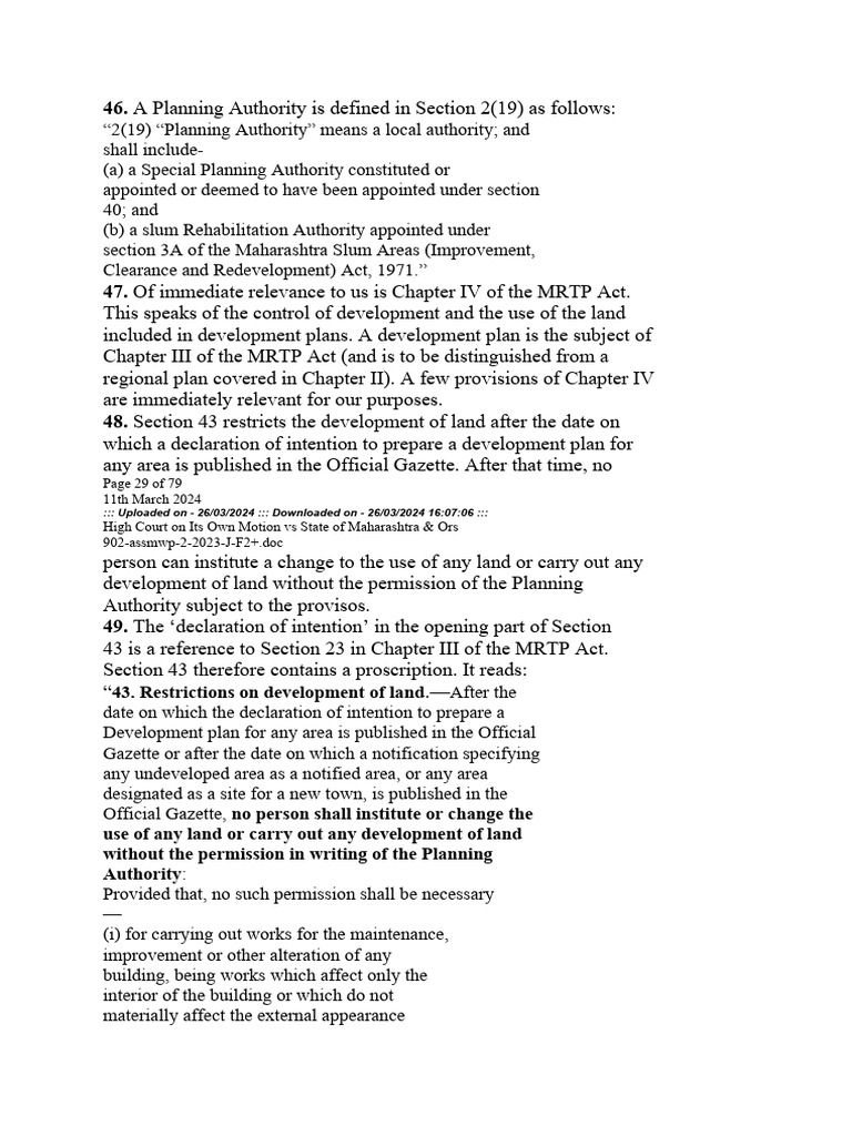 Restrictions On Development of Land | PDF | Sustainability ...
