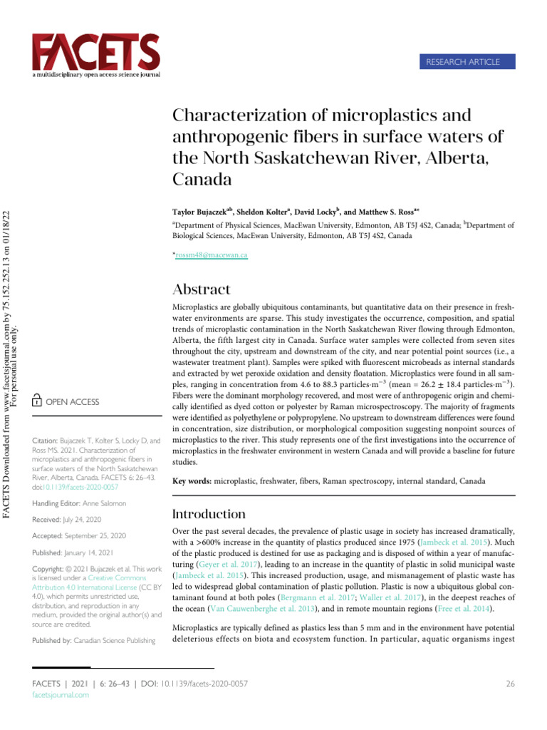 Characterization of Microplastics and - 2021 Roam | PDF | Filtration ...