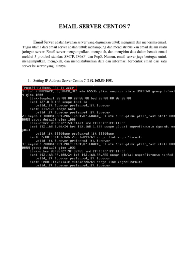 Konfigurasi Email Server di CentOS 7 | PDF | Komputer