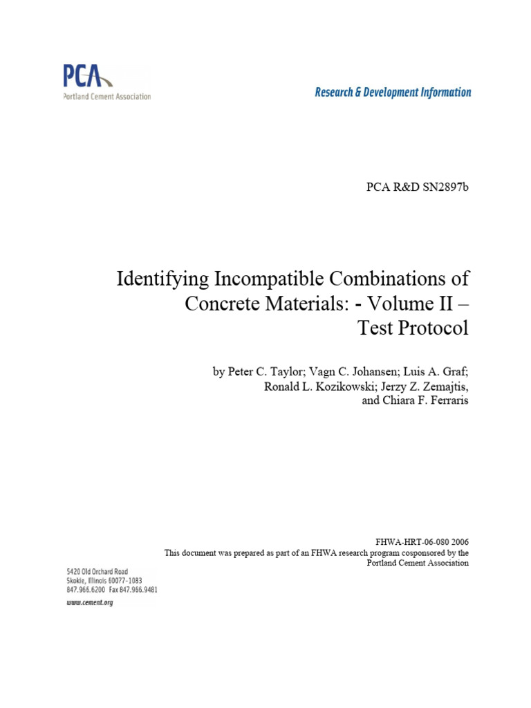 Concrete Material Incompatibility Tests | PDF | Concrete | Cement