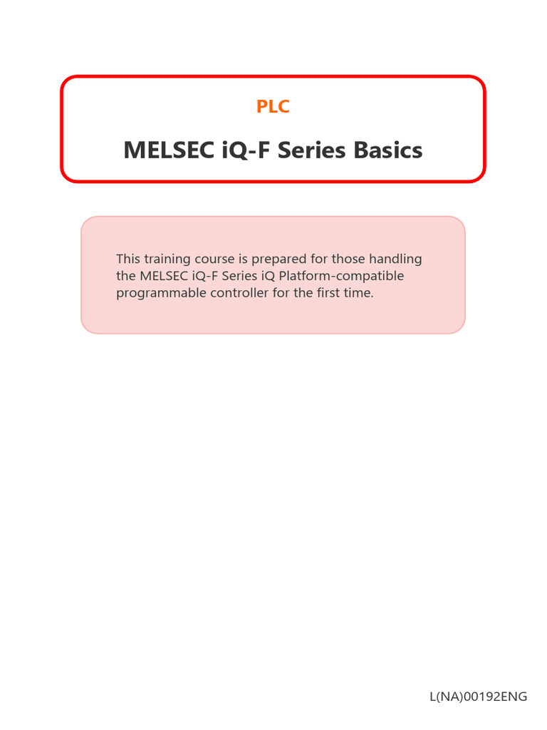 MELSEC iQ-F Series PLC Training Guide | PDF | Programmable Logic ...