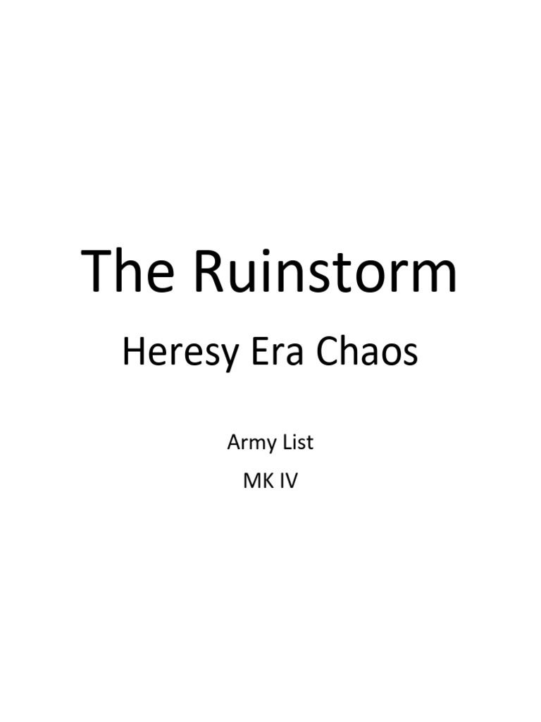 Ruinstorm Demons Army List Guide | PDF