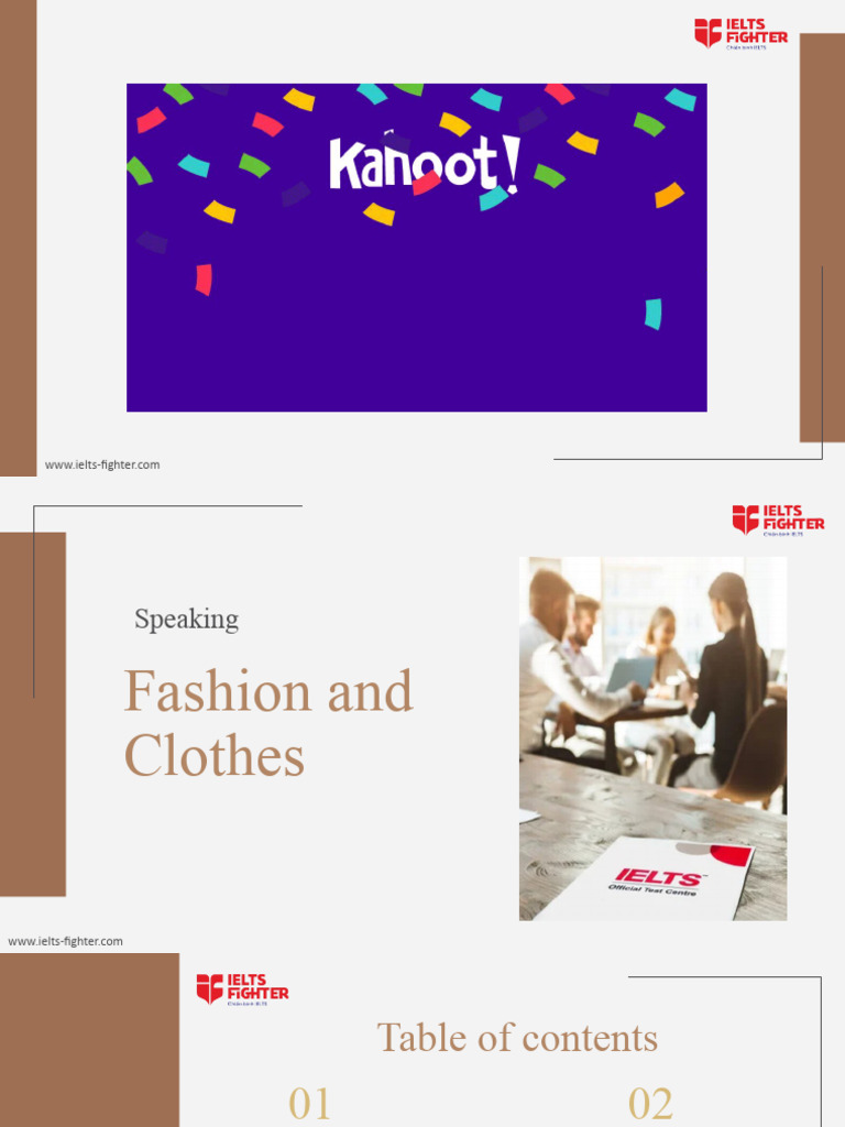 Fashion Vocabulary for IELTS Speaking | PDF | Sunglasses | Clothing