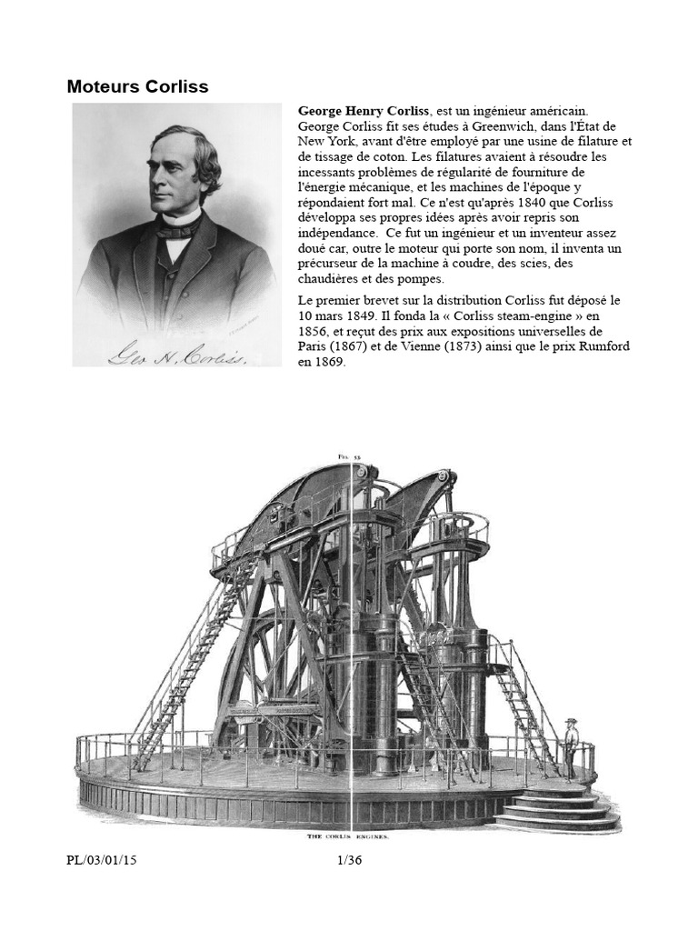 Moteurs à vapeur Corliss : innovations et impact | PDF | Ingénierie ...