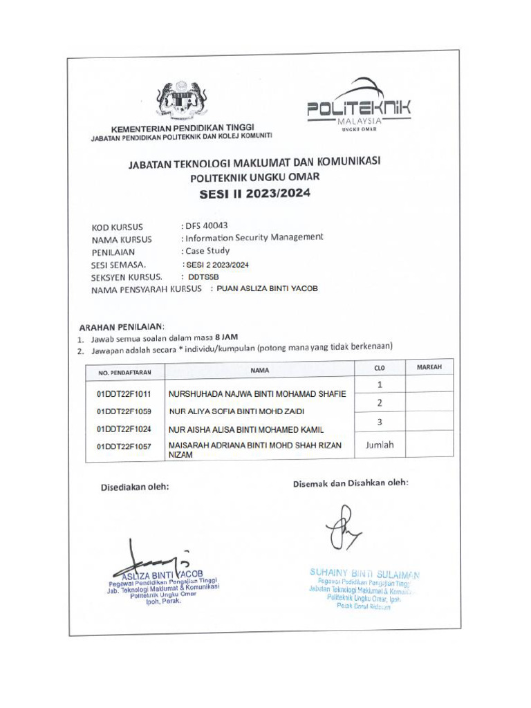 Case Study Information Security Management Pdf Information Security