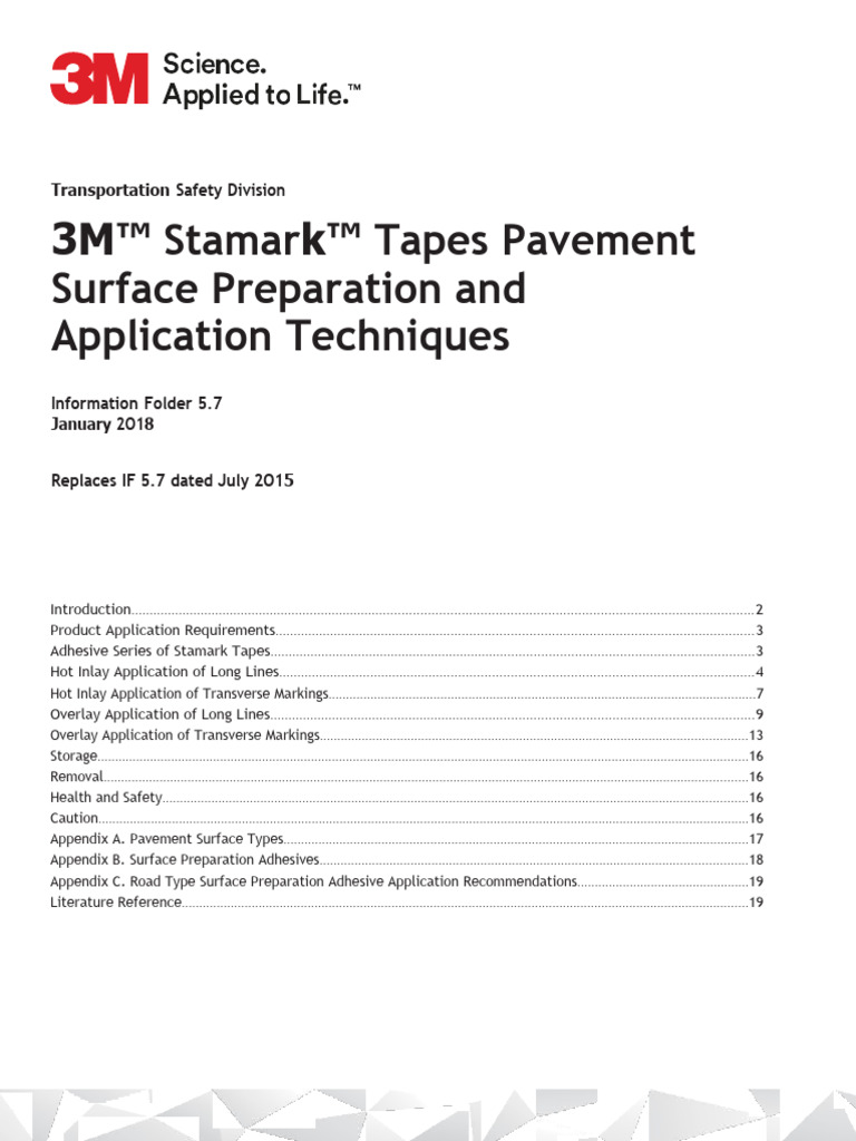 3M - Stamark - Tapes Pavement Surface Preparation and Application ...